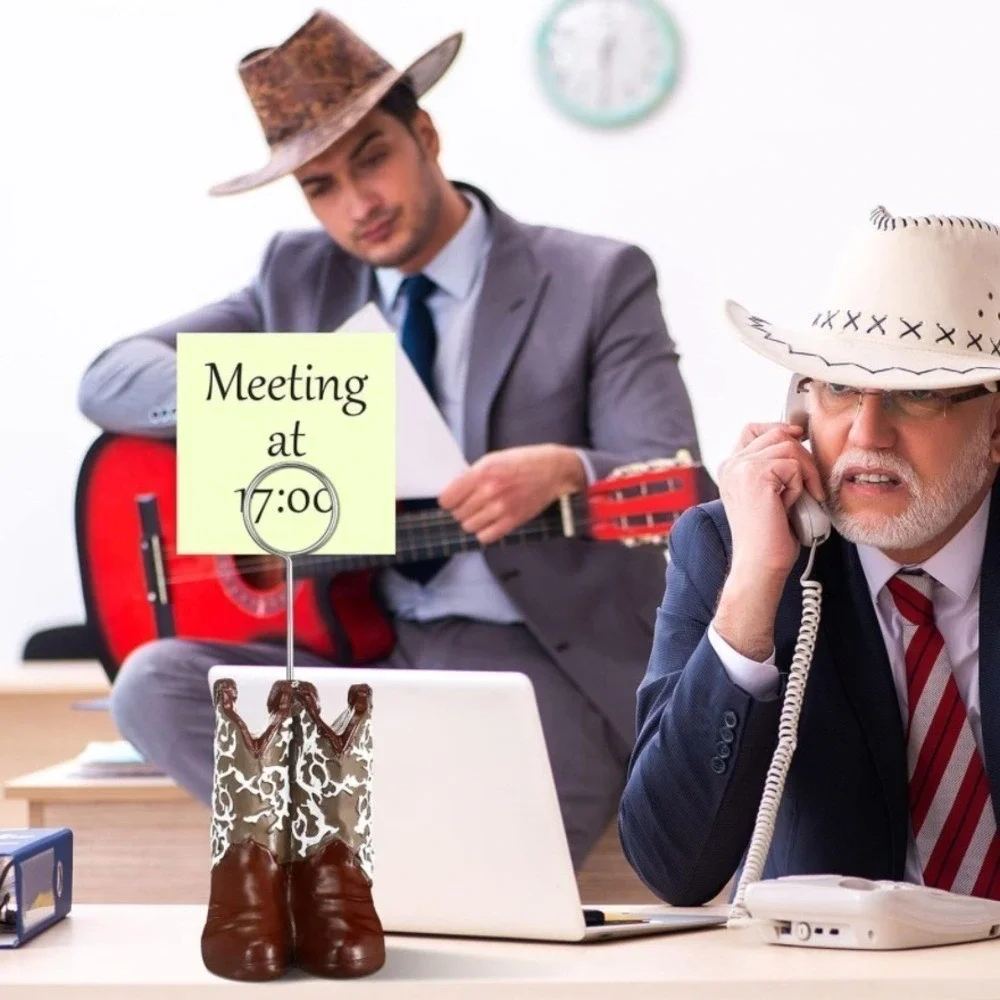 Tatuo 10 Brown Cowboy Boots Table No. Card Holders Weddings Parties Auctions NIB